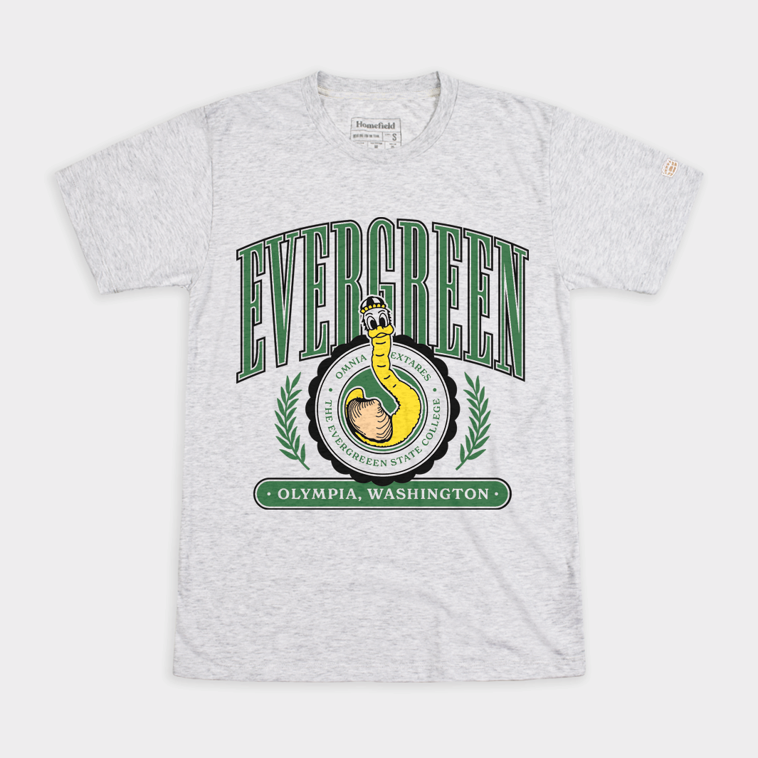 The Evergreen State College Geoducks Throwback Crest Tee | Homefield