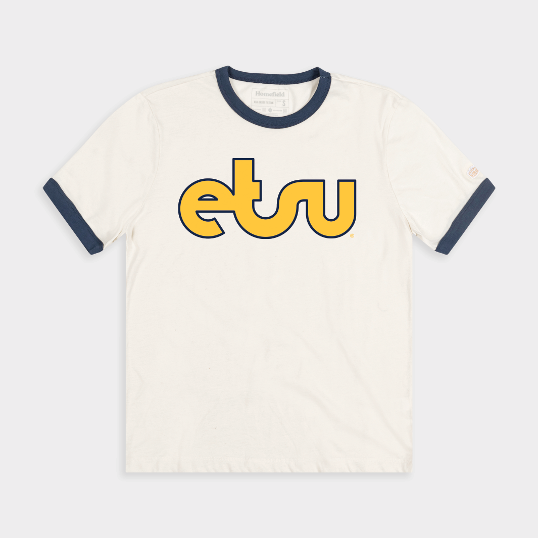 Retro ETSU Logo Ringer Tee Homefield