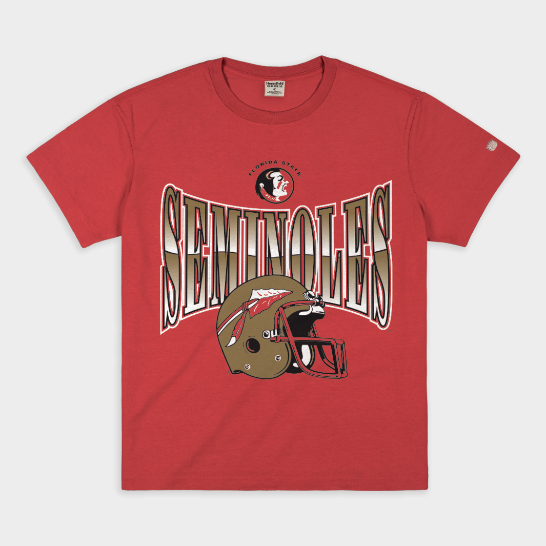Florida State Seminoles Football Helmet Vintage Heavyweight Tee