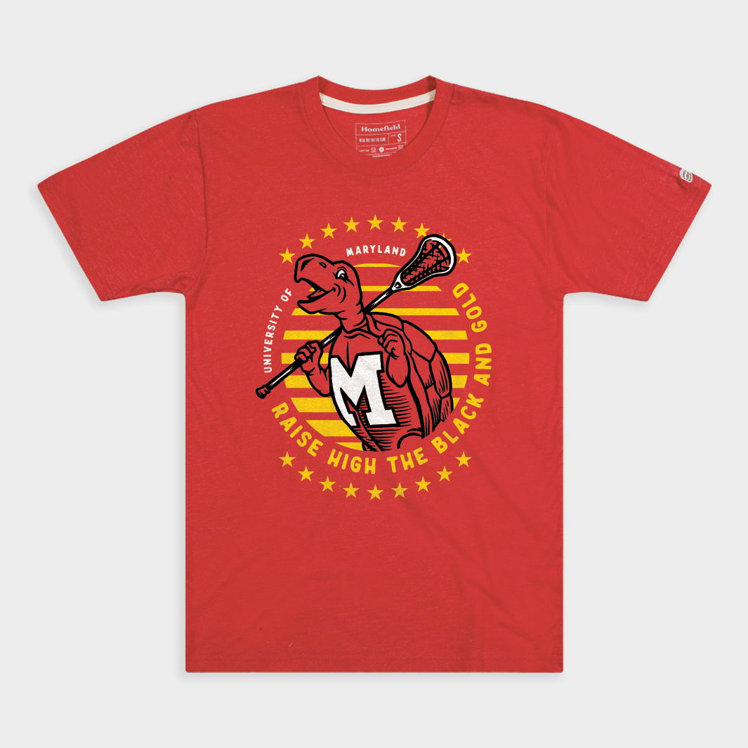 Maryland Terrapins VintageInspired Lacrosse Tee Homefield