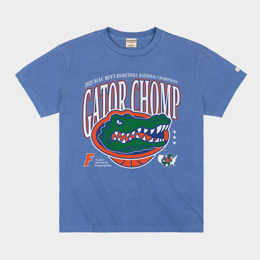 Gator Chomp Florida 2025 Men's Nat'l Champ Heavyweight Tee | Homefield Gator Chomp Florida 2025 Men's Nat'l Champ Heavyweight Tee | Homefield