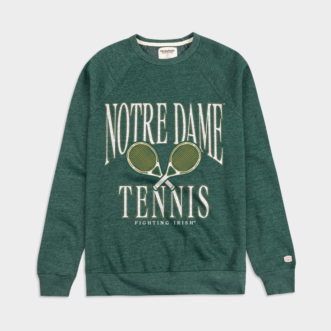 Notre Dame Fighting Irish Tennis Crewneck Homefield