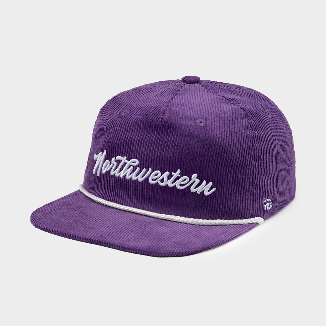 Retro-Inspired Northwestern Script Corduroy Hat | Homefield
