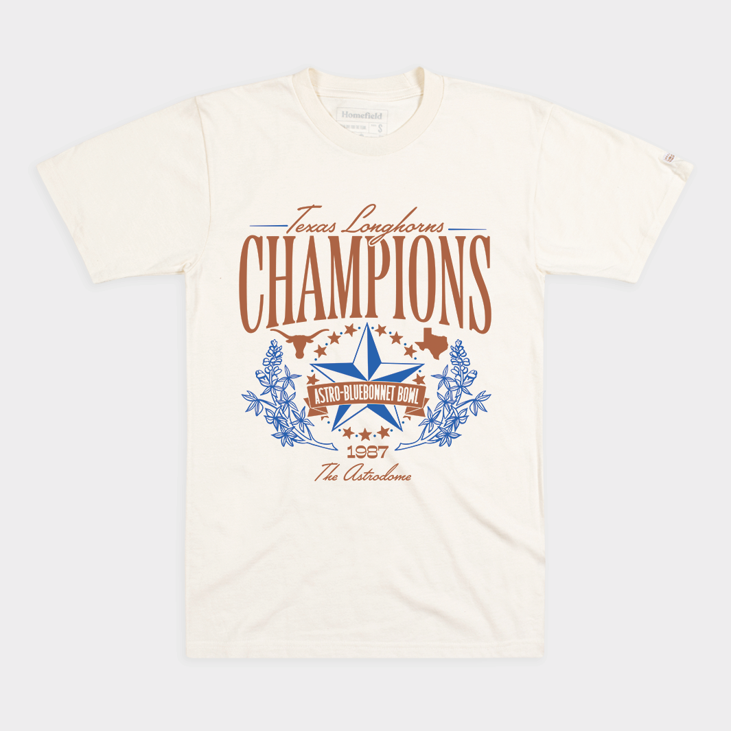 Texas 1987 Bowl Champs Tee Homefield