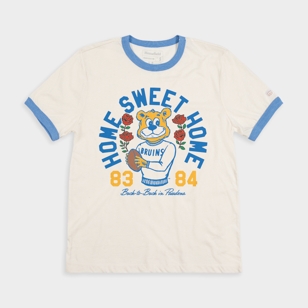 UCLA Football 1983 and 1984 Roses Ringer Tee Homefield