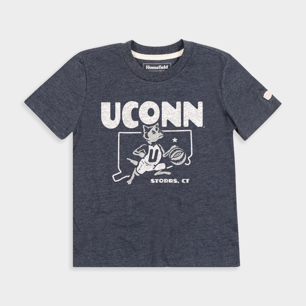 UConn Vintage Hoops Logo Youth Tee Homefield