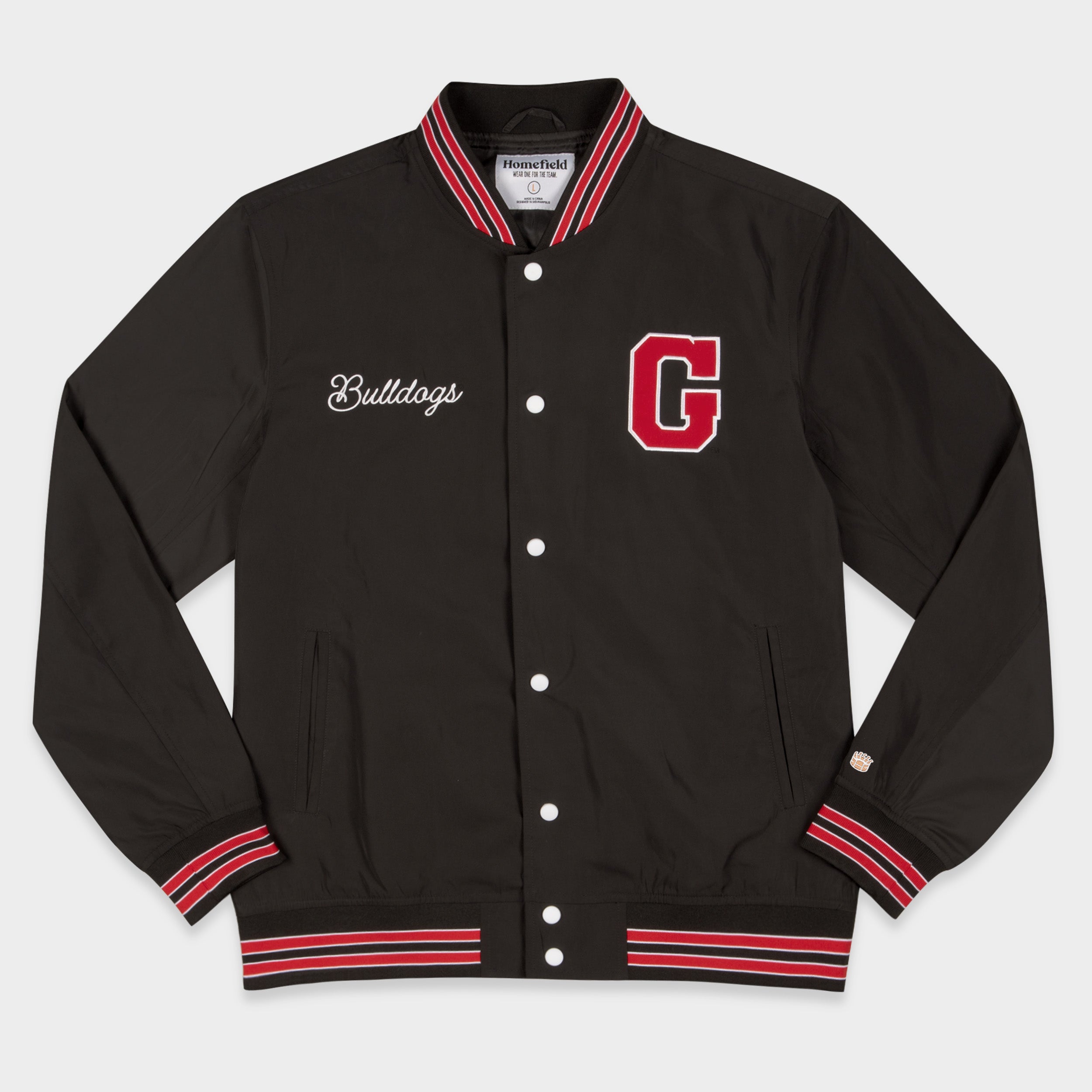 Georgia Bulldogs Football Blackout Bomber Jacket | Homefield