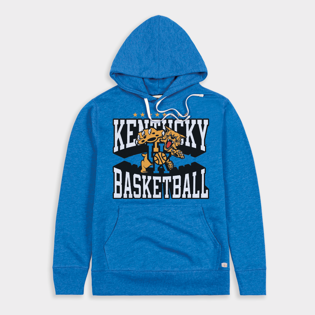 Homefield Kentucky Wildcats Basketball Retro Hoodie L Royal Blue