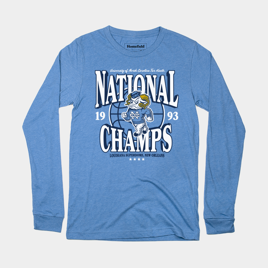 UNC Basketball 1993 Champs Long Sleeve Homefield unc-basketball-1993-champs-long-sleeve-homefield