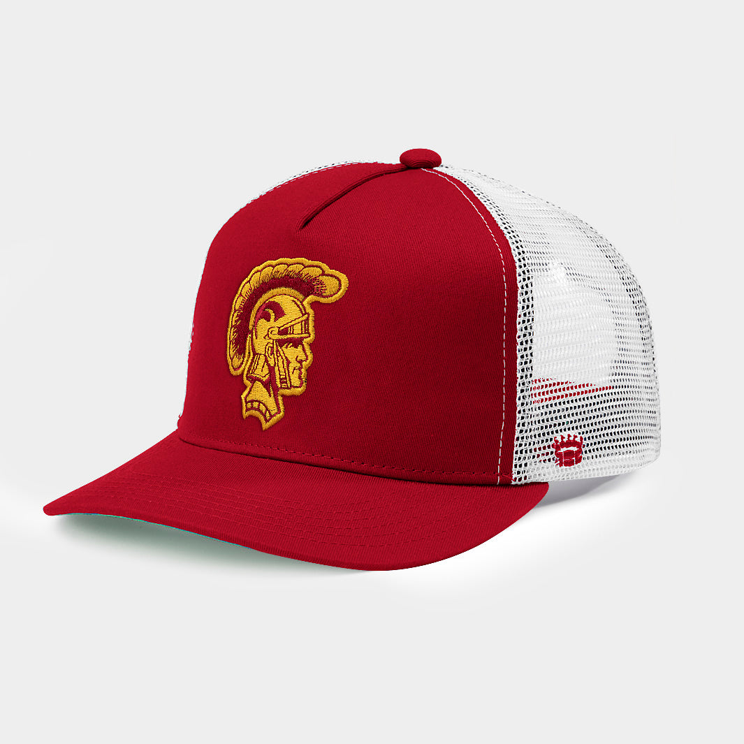 USC Trojans Retro Logo Trucker Hat, Homefield, Vintage College Apparel USC Trojans Retro Logo Trucker Hat, Homefield, Vintage College Apparel