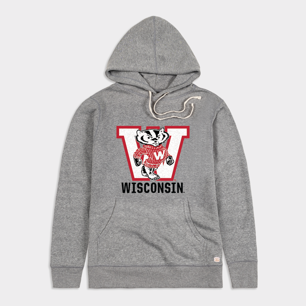 Hooded Sweatshirt Vintage Wisconsin Badgers Sweatshirt Vintage