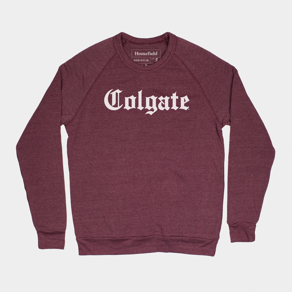 Colgate University Olde English Crewneck Homefield