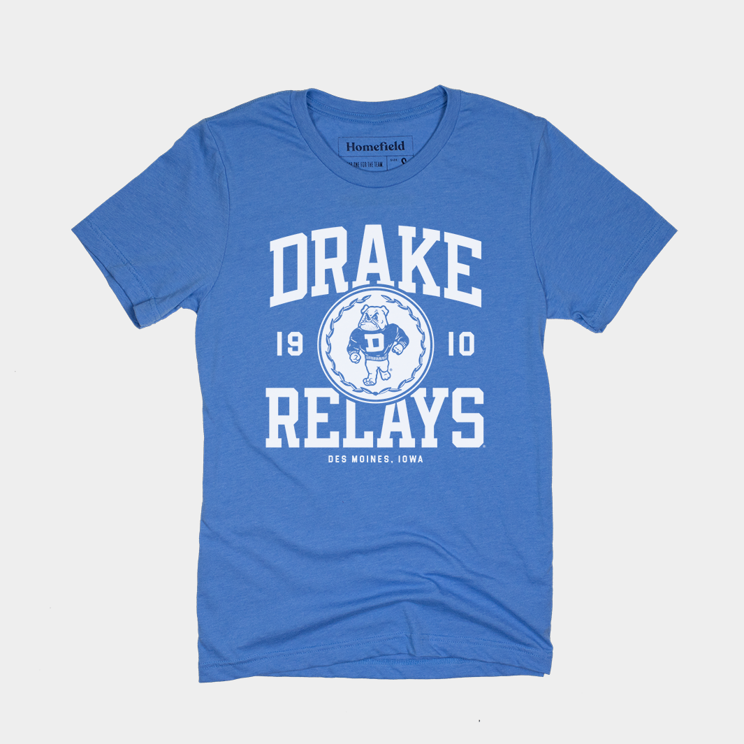 Drake Relays Retro Running Bulldog Tee Homefield
