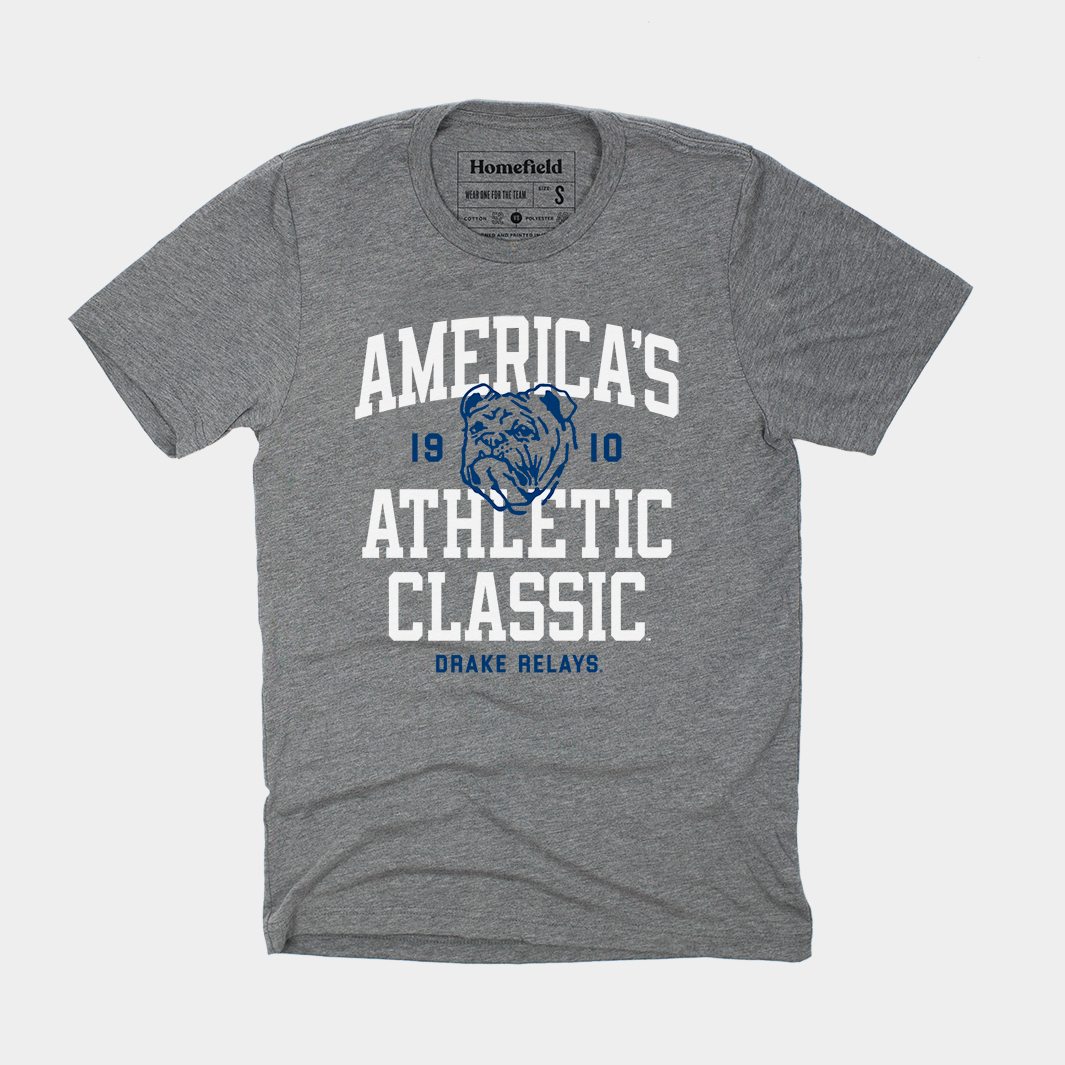 “America’s Athletic Classic” Vintage Drake Relays Tee Homefield