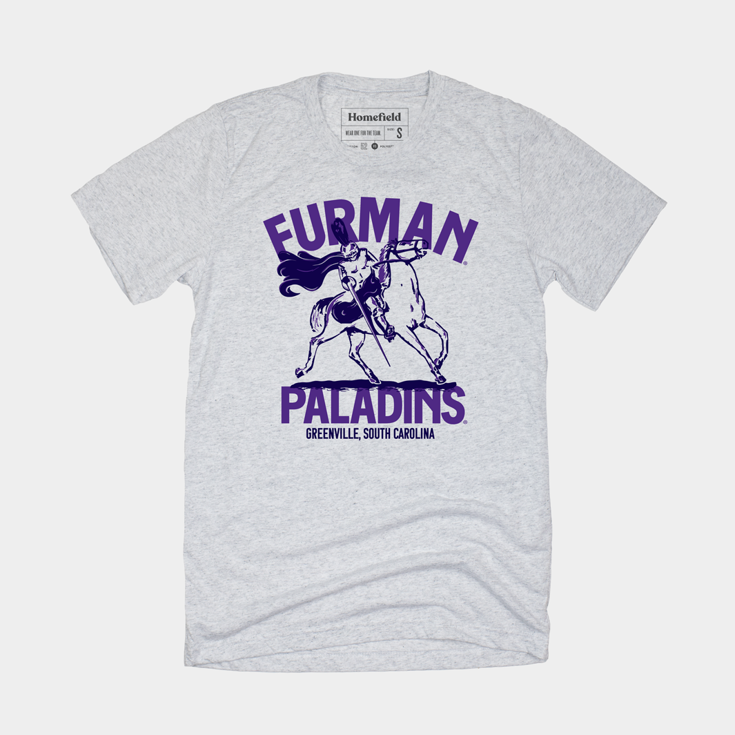 Furman University Paladins Retro Distressed T-Shirt - Vintage Style Short Sleeve Tee - View #8