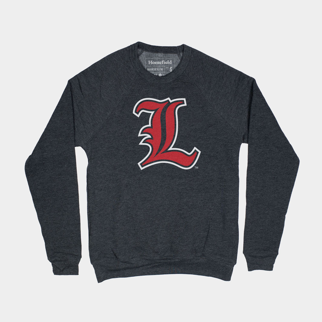 University of Louisville L Sweatshirt | Grey | L | Louisville Apparel by Homefield