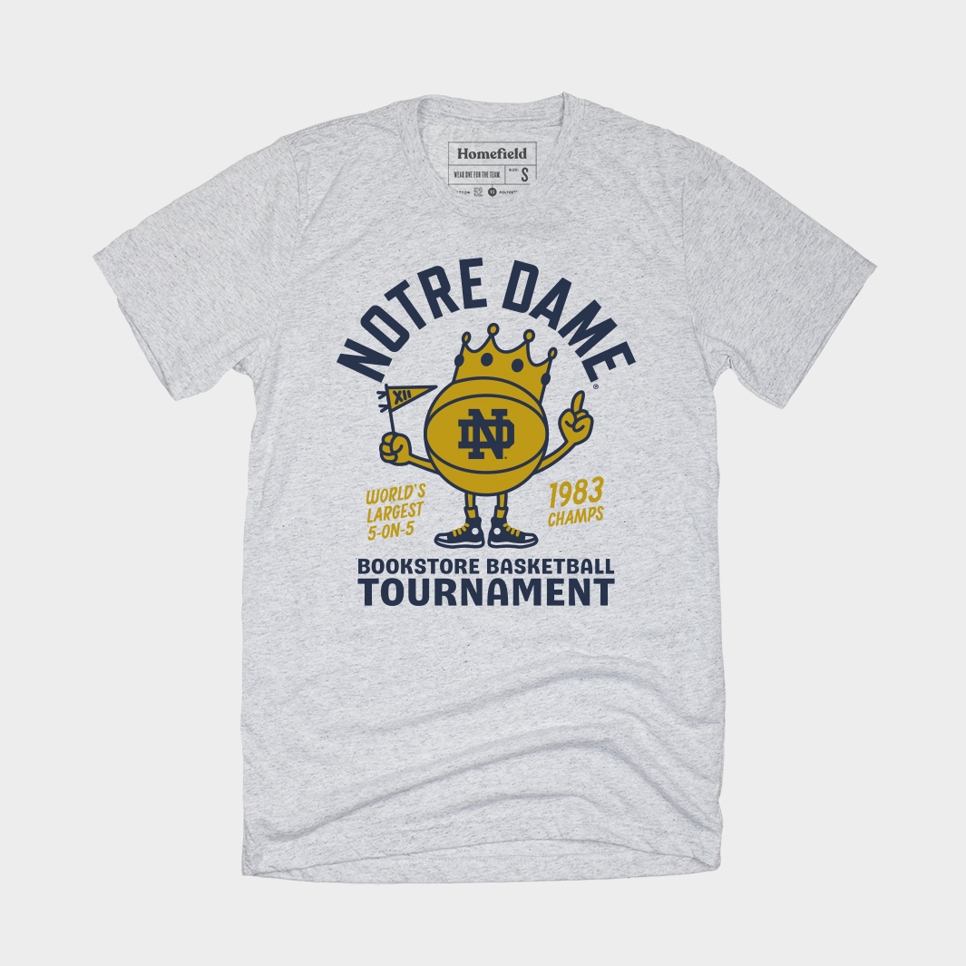 hvis Forvirret storhedsvanvid Retro Notre Dame Bookstore Basketball T-Shirt | Homefield