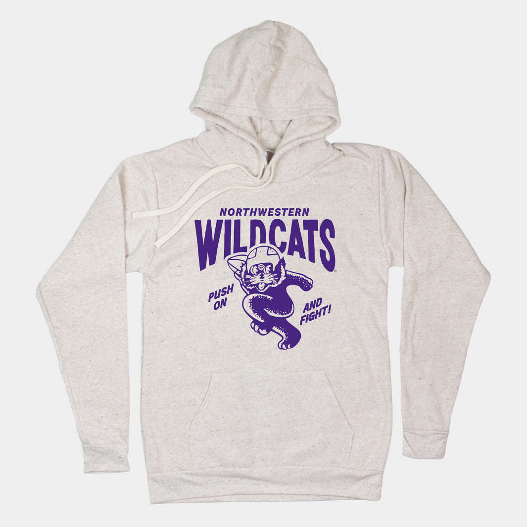 Vintage Northwestern Wildcats Push On Hoodie Homefield