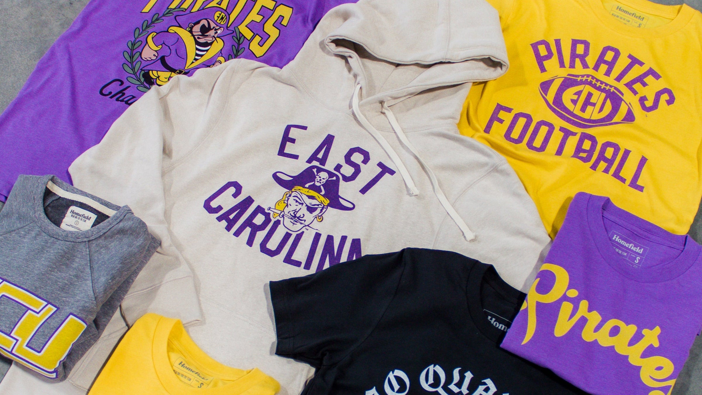 【EGO TRIPPING☆】 30's E.C.U. SHIRT used Vintage ECU Pirates Apparel: Sweatshirts and T-Shirts