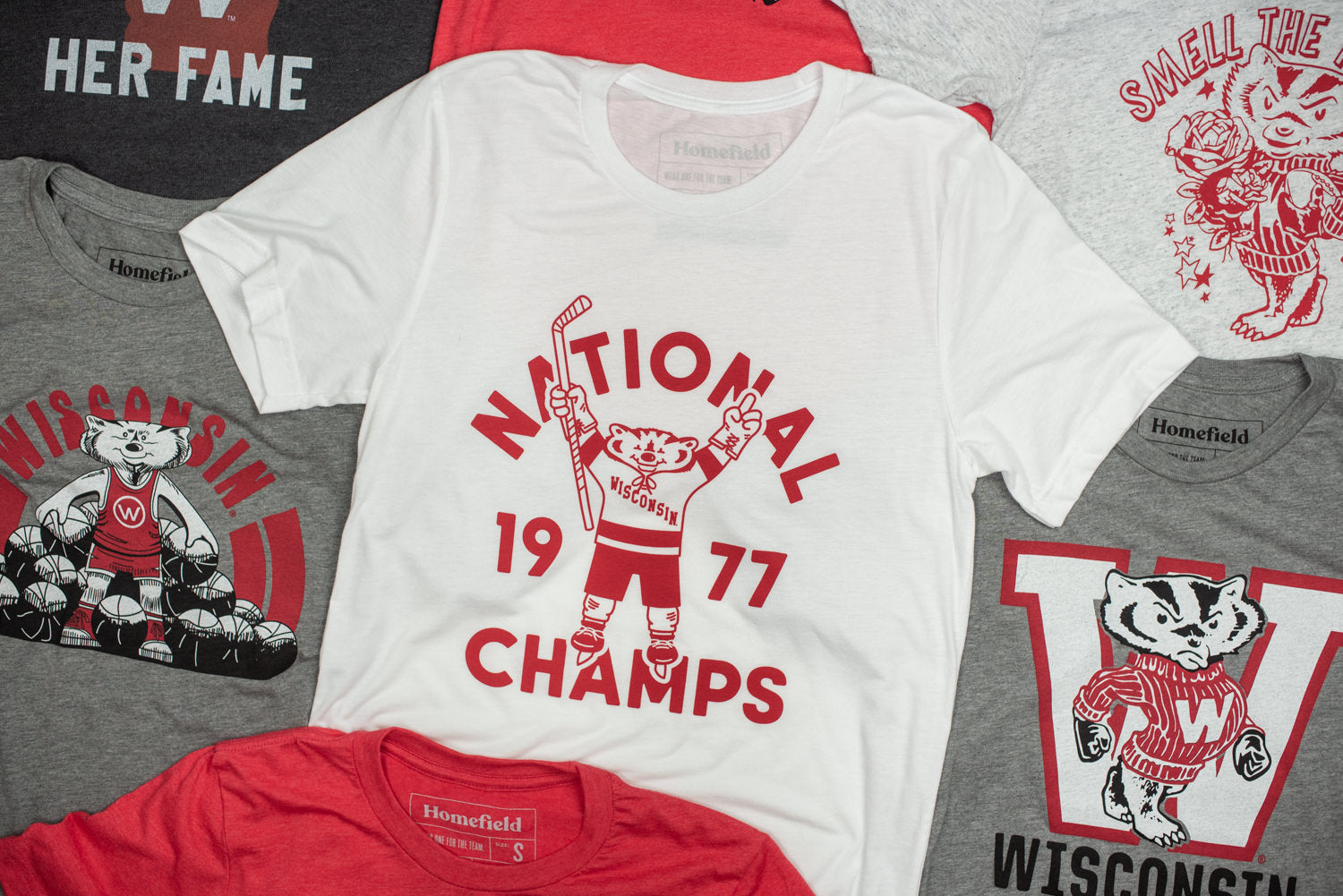 Wisconsin Attire Vintage Wisconsin Badgers Apparel: Shirts and Sweatshirts | Homefield