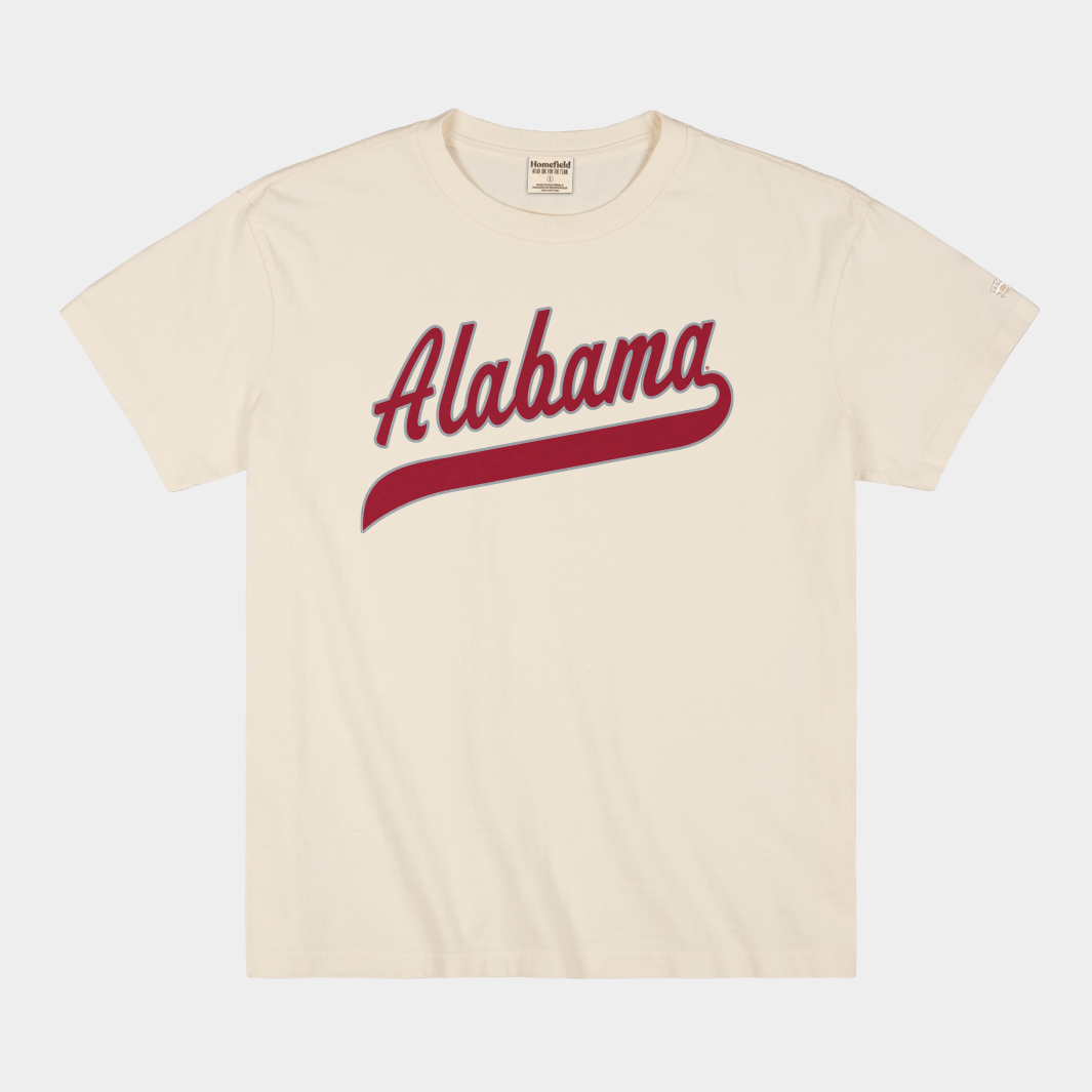 Alabama Baseball Script Vintage Heavyweight Tee | Homefield