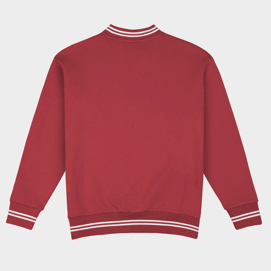 Alabama Football Embroidered Tri-Stripe Crewneck | Homefield