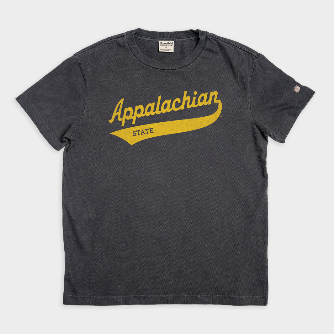 Appalachian State Retro Baseball Script Vintage Heavyweight Tee