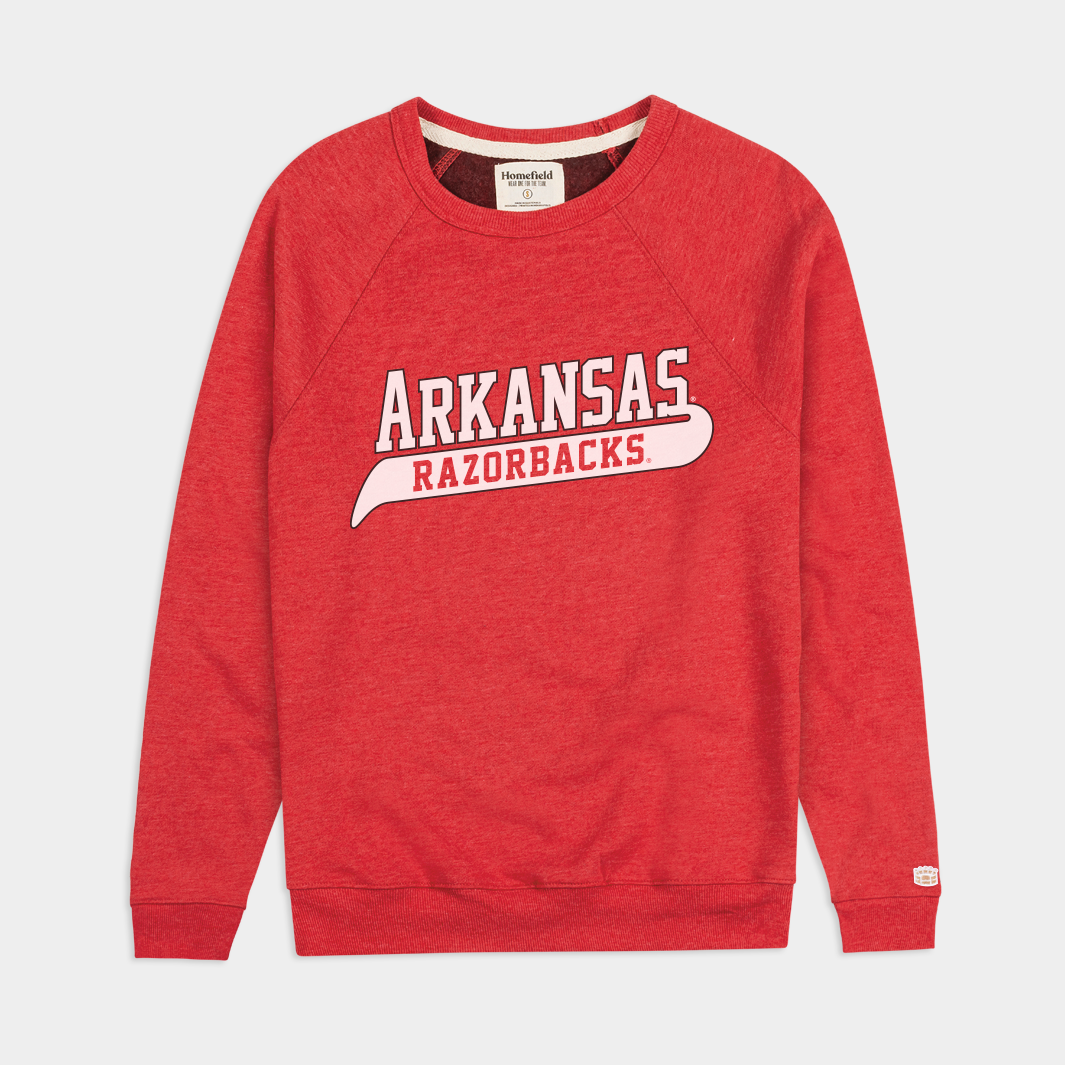 Arkansas Razorbacks Gear Arkansas Razorbacks Baseball Uniform Crewneck | Homefield