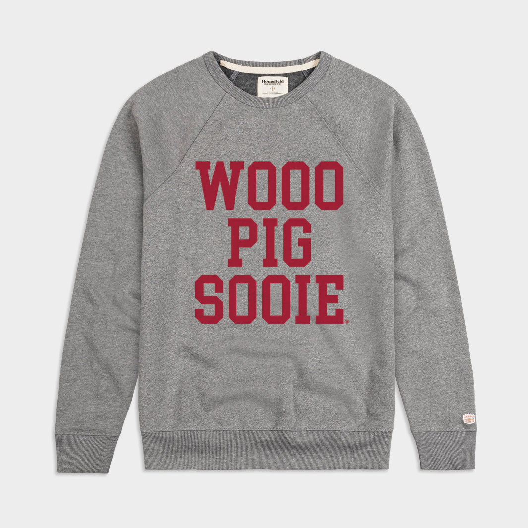 Arkansas "Woo Pig Sooie" Varsity Crewneck