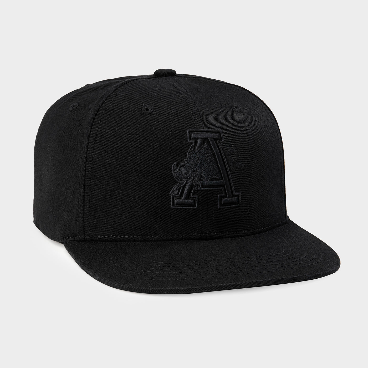 Arkansas Razorbacks Logo Blackout Snapback Hat