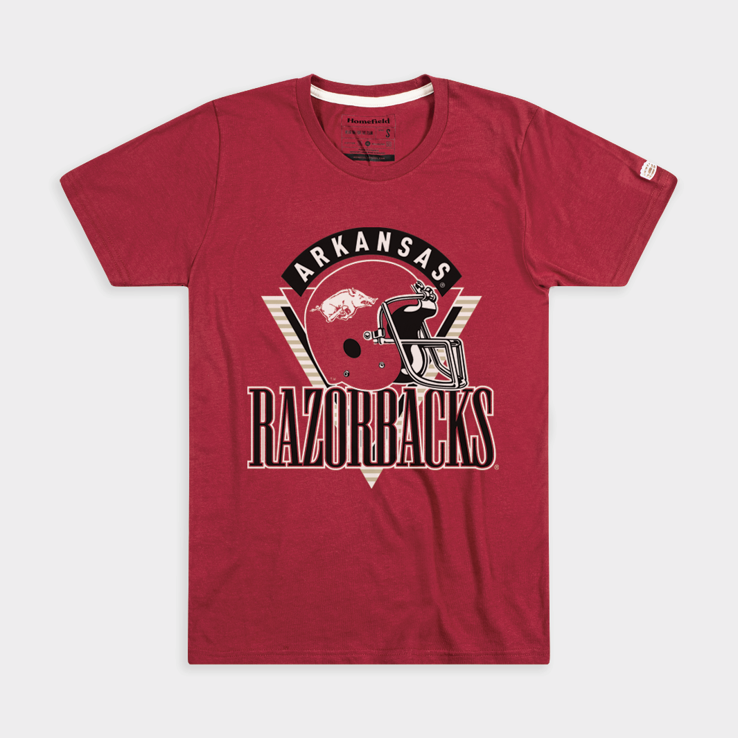 Arkansas Razor Design Vintage Arkansas Razorbacks Football Tee | Homefield