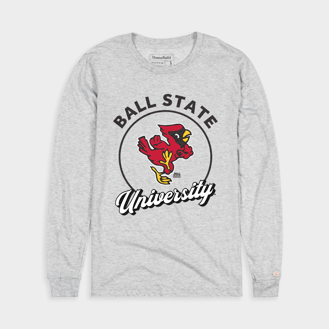 Ball State Vintage Charlie Cardinal Long Sleeve