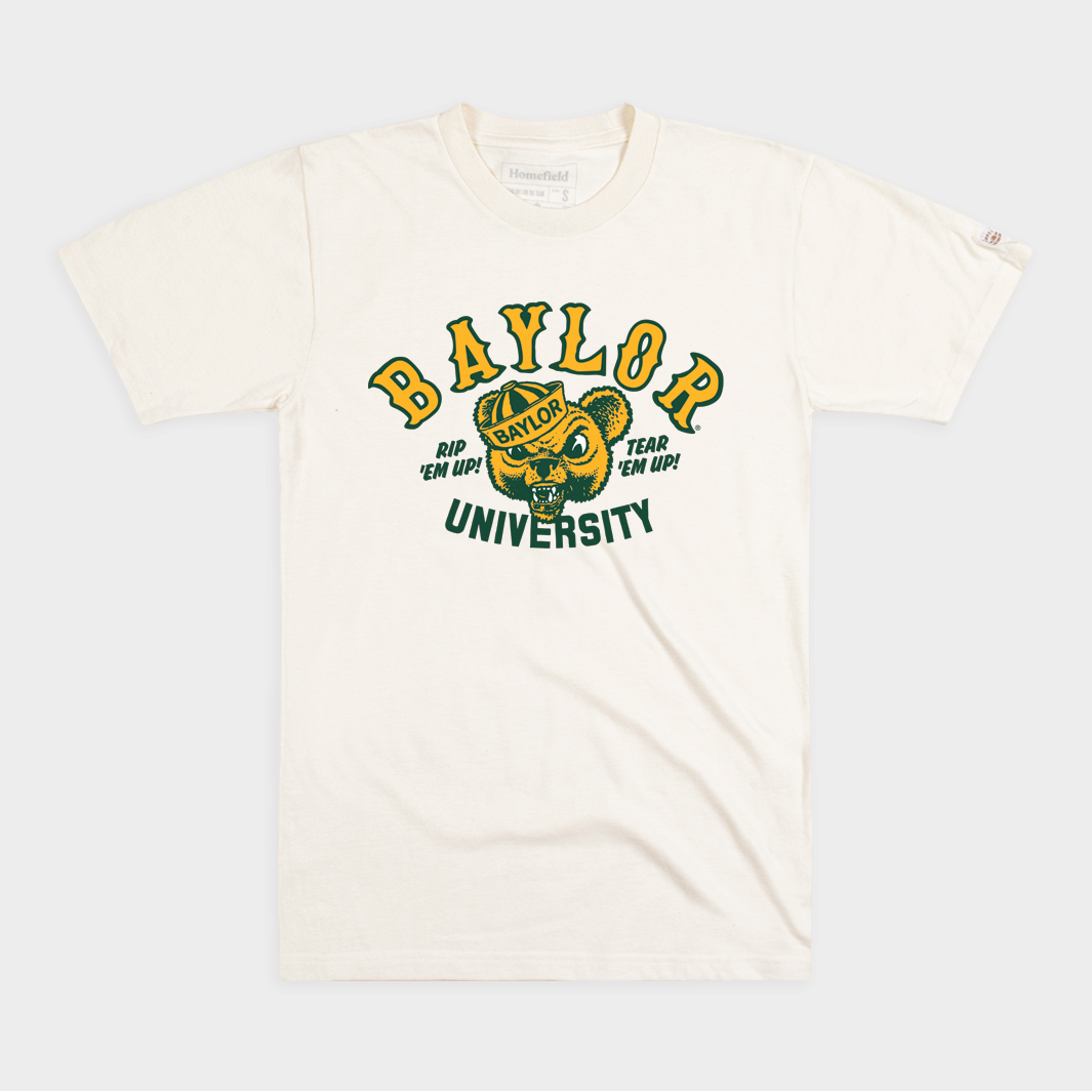 Baylor Sailor Hat Bear "Rip 'Em Up" Tee