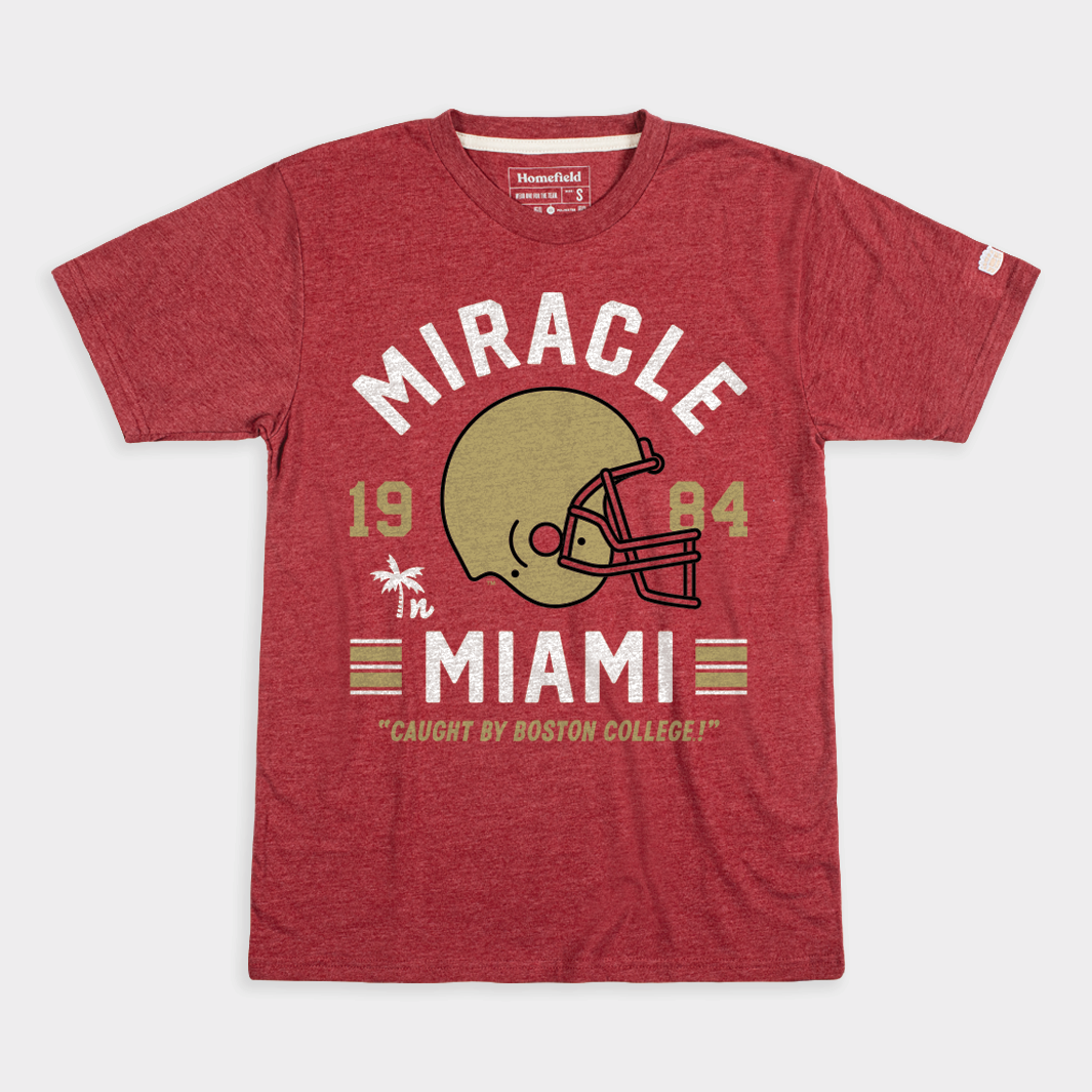 Vintage BC Miracle in Miami 1984 Football Tee