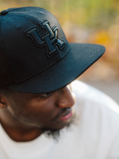 Kentucky Wildcats Logo Blackout Snapback Hat
