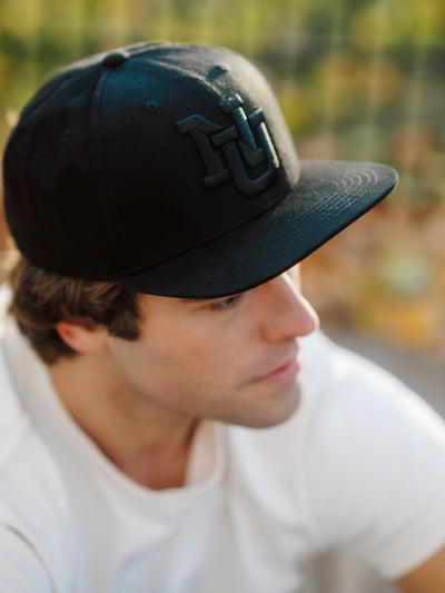 Nebraska Cornhuskers Logo Blackout Snapback Hat