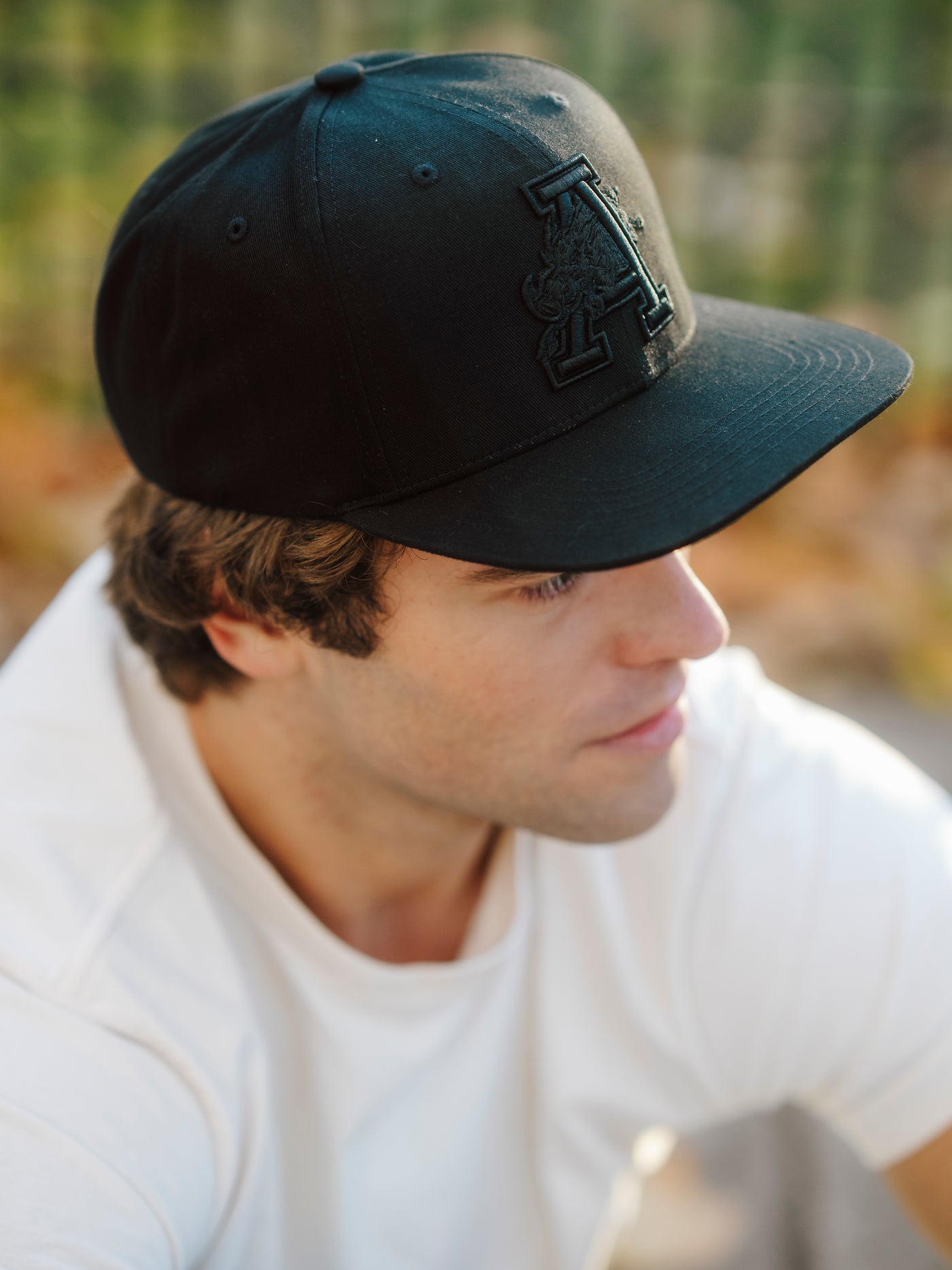 Arkansas Razorbacks Logo Blackout Snapback Hat