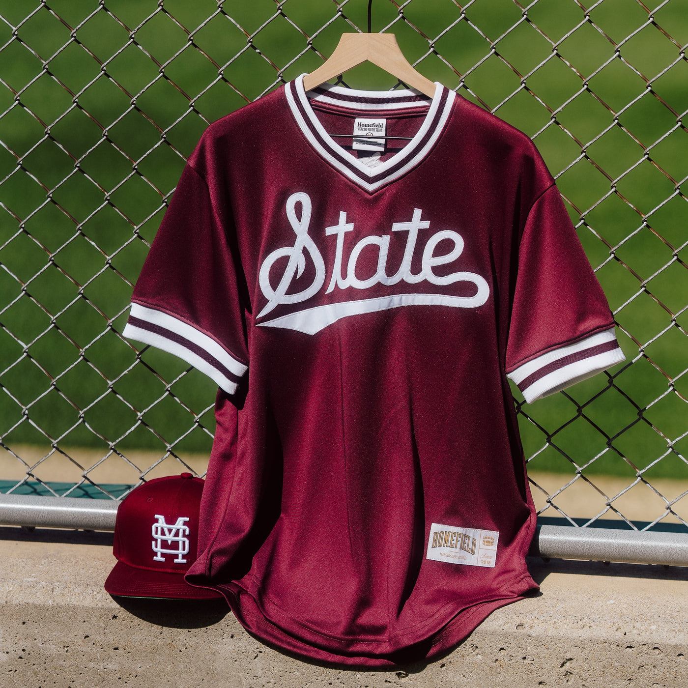 Mississippi State Classic Script Baseball Pullover Homefield