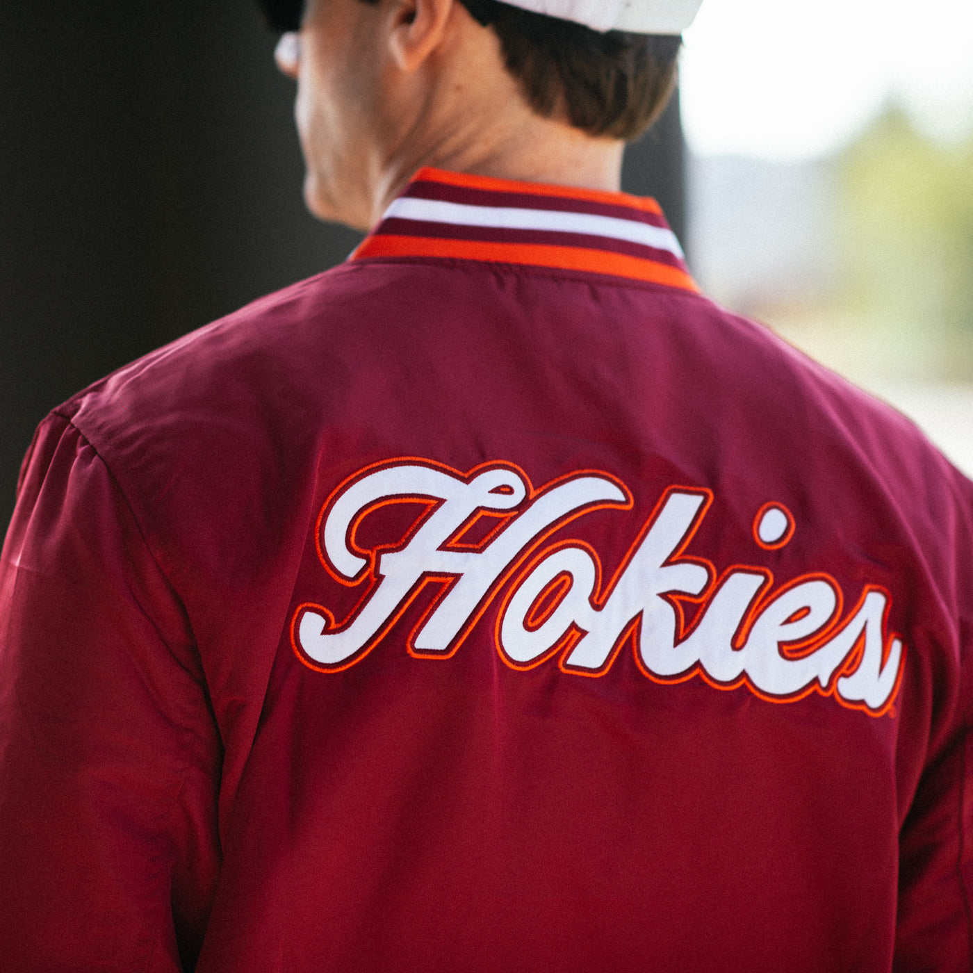 Virginia Tech Hokies Vintage Script Bomber Jacket | Homefield