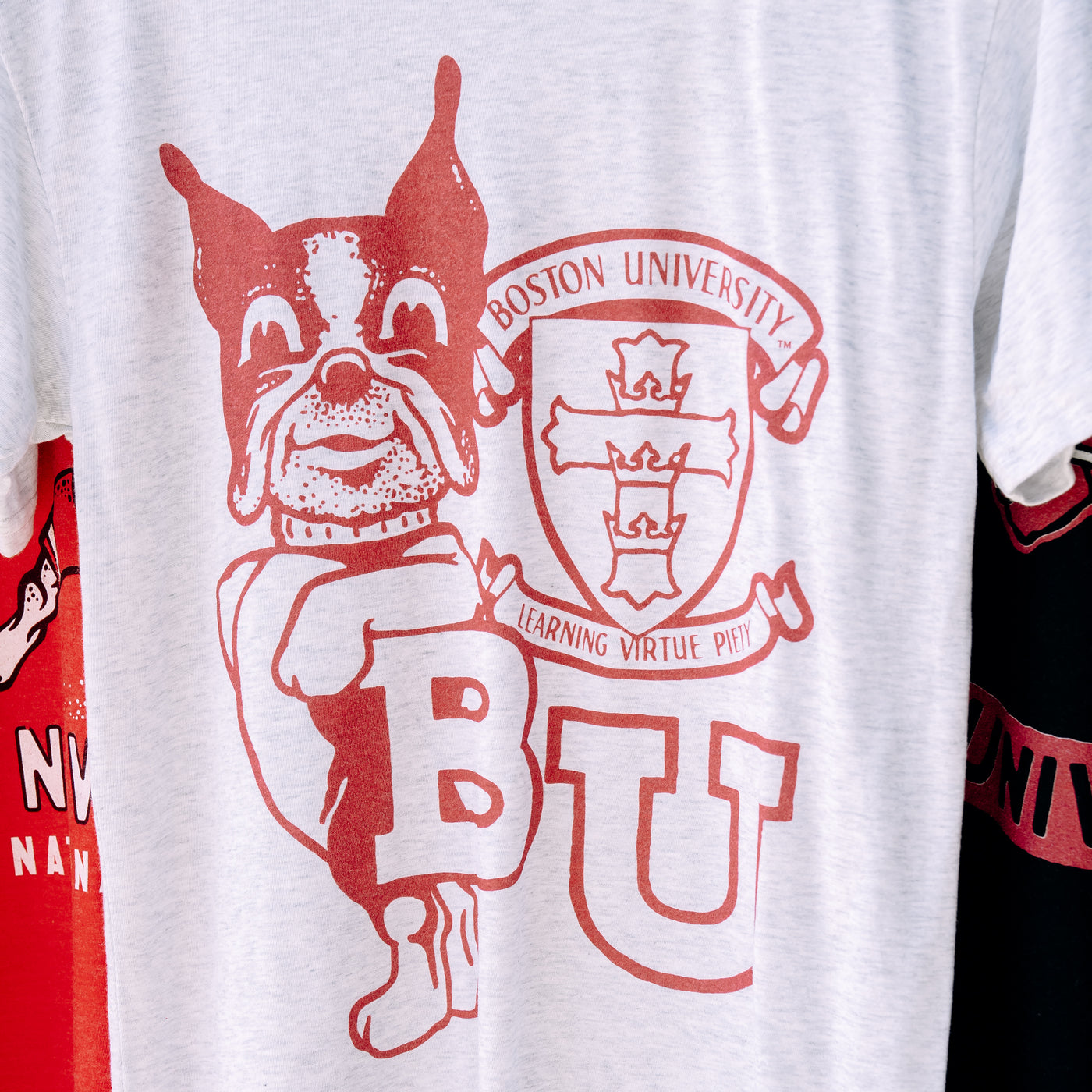 Throwback Boston University Seal and Mascot Tee