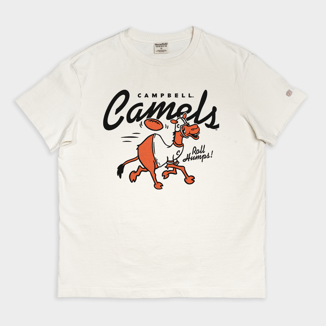 Campbell Fighting Camels "Roll Humps!" Football Vintage Heavyweight Tee