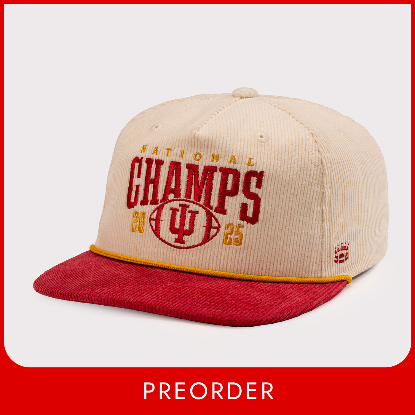 Indiana 2025 CFP National Champs Corduroy Hat | Homefield
