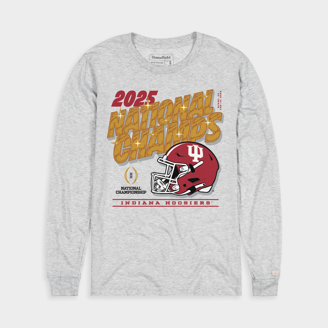 Rawlings Indiana Mustangs ユニフォーム Lサイズ Indiana Hoosiers 2025 CFP National Champs Gold Long Sleeve | Homefield