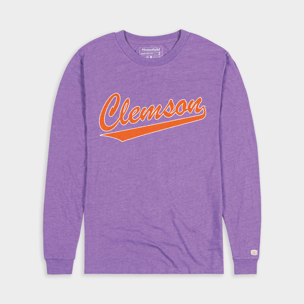 Clemson Tigers Retro Script Long Sleeve | Homefield