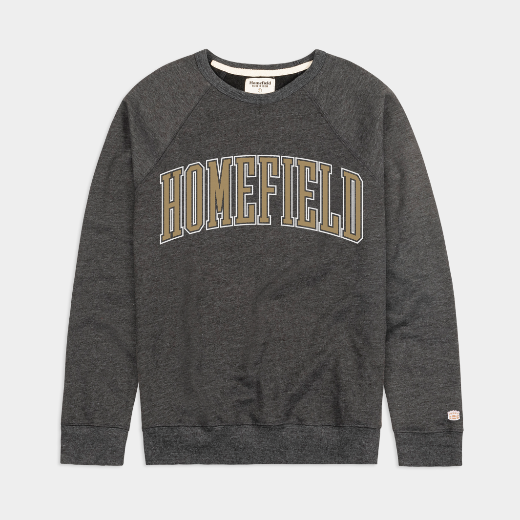 Vintage-Inspired Arched "Homefield" Crewneck