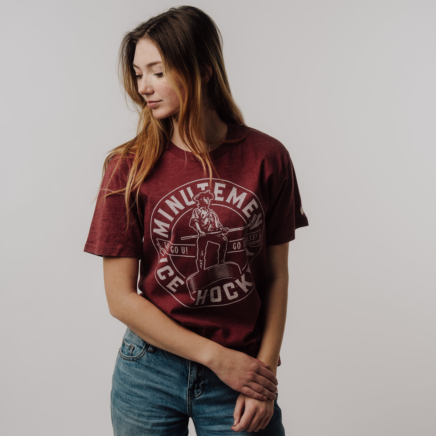 UMass Minutemen Ice Hockey Retro Tee Homefield