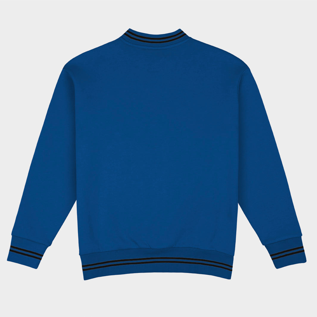 Duke Football Embroidered Tri-Stripe Crewneck