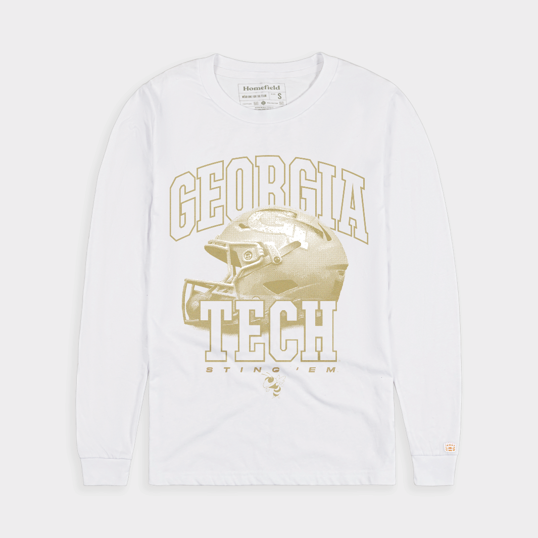 Georgia Tech Football "Sting 'Em" Helmet Long Sleeve