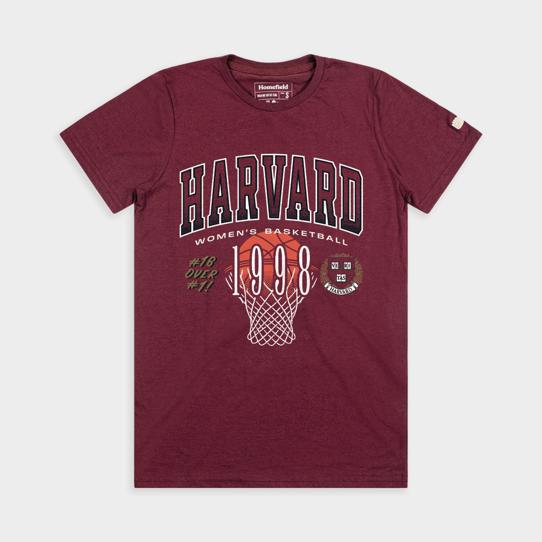 Harvard Women's Basketball 1998 "16 Over 1" Tee