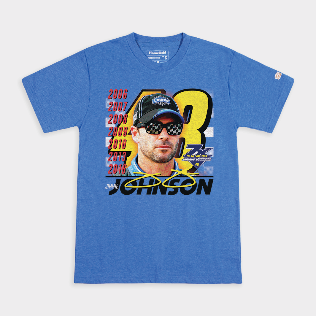Retro-Inspired Jimmie Johnson 7-Time Champ Tee